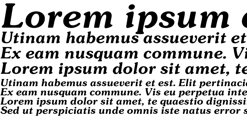 Sample of Souvenir Demi Italic