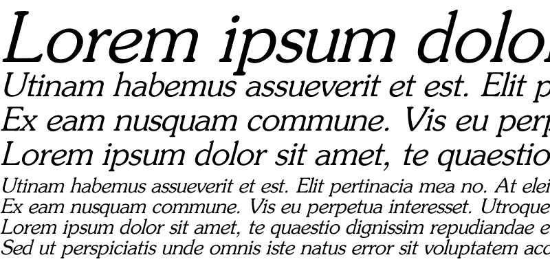 Sample of Souvenir Italic