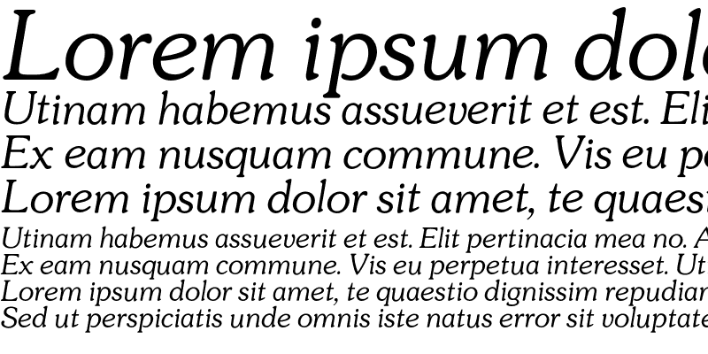 Sample of Souvenir Light Italic