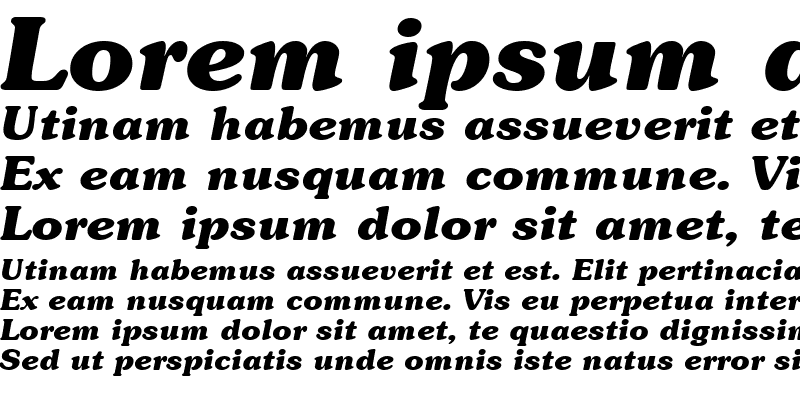 Sample of Souvenir LT Medium Bold Italic