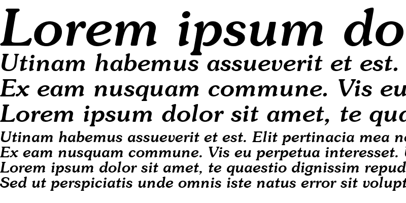 Sample of Souvenir LT Medium Italic
