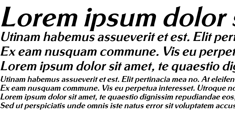 Sample of SouvenirGothic Medium Italic