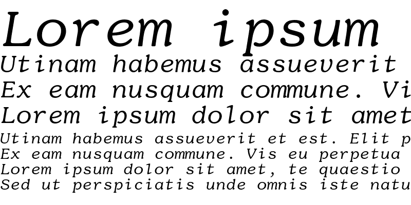 Sample of SouvenirMonoEF Light Italic