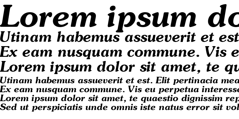 Sample of SouvenirSSK Bold Italic