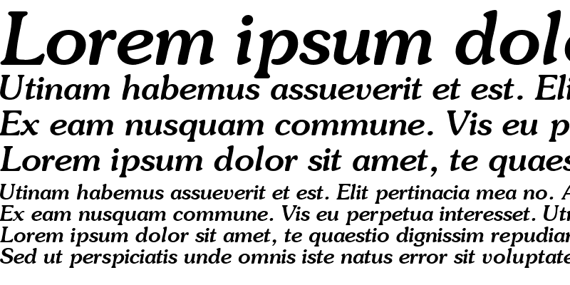 Sample of SouvenirSSK Italic