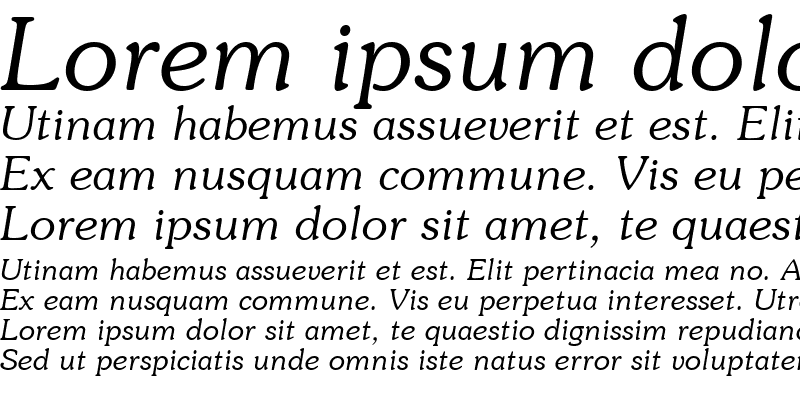 Sample of Souvienne Italic