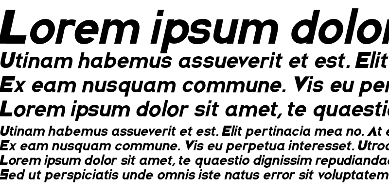 Sample of Space Capitan Italic