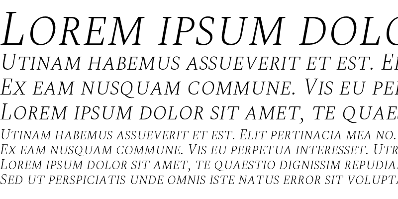 Sample of Spectral SC ExtraLight Italic