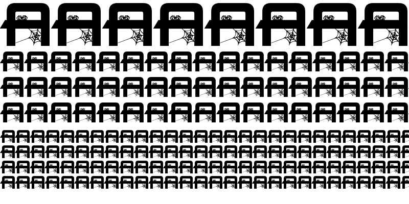 Sample of SPIDER font Regular