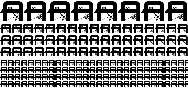 Sample of SPIDER font