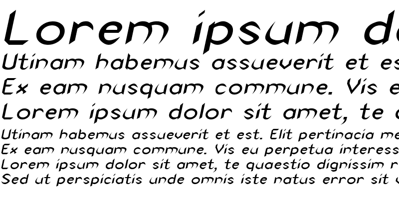 Sample of Spike-Extended Italic