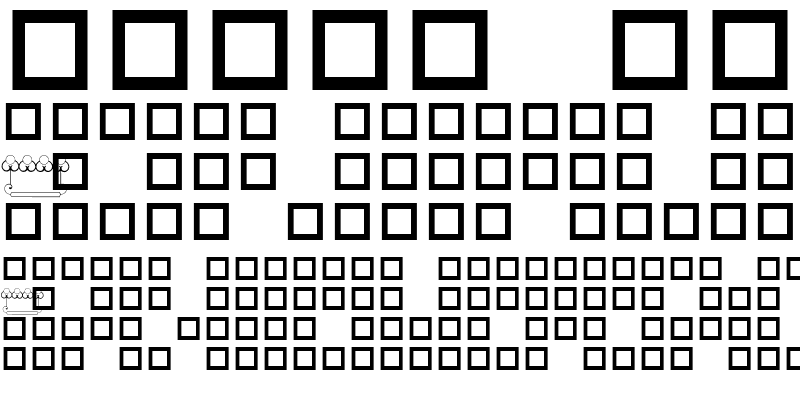 Sample of Spring Rain Dingbat Frame 1 Regular