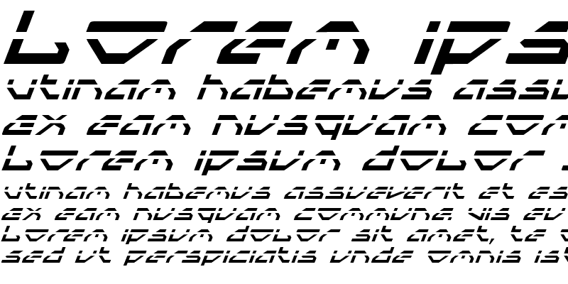 Sample of Spylord Laser Italic