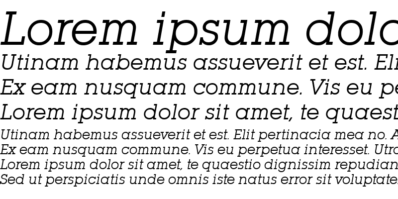 Sample of SquareSerif Italic