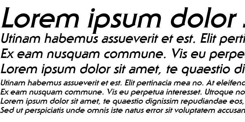 Sample of Staid Bold Italic