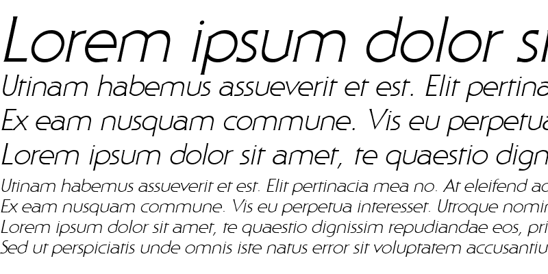 Sample of Staid Italic