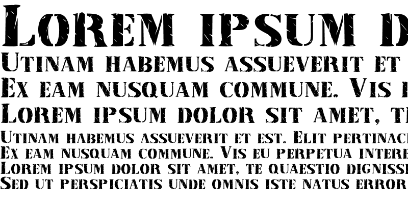 Sample of Stamp Font Regular