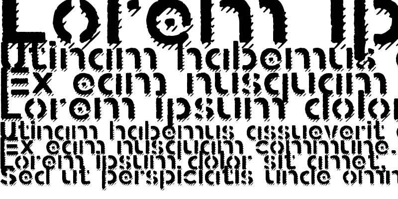 Sample of Stamped Navy Font Shadow