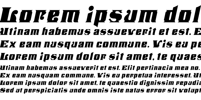 Sample of Stampede Open Italic Fill