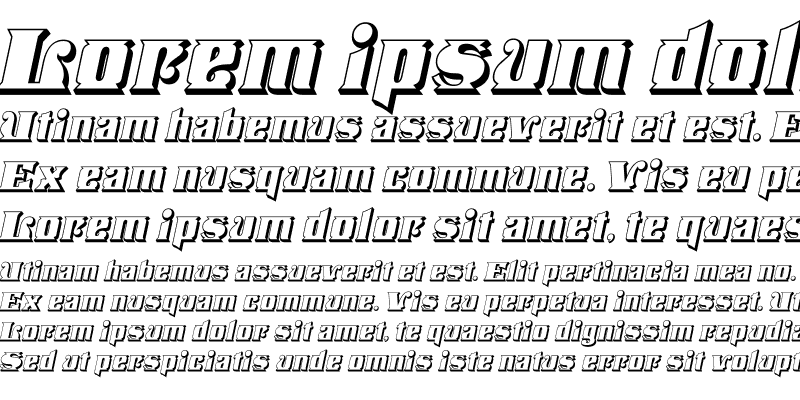 Sample of Stampede Open Italic Regular