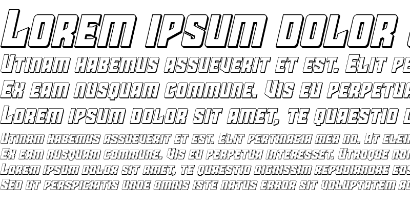 Sample of Star Guard 3D Italic Italic