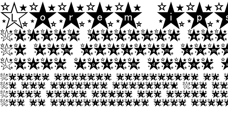 Sample of star_font