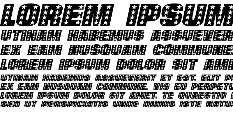 Sample of StarsCaps Italic