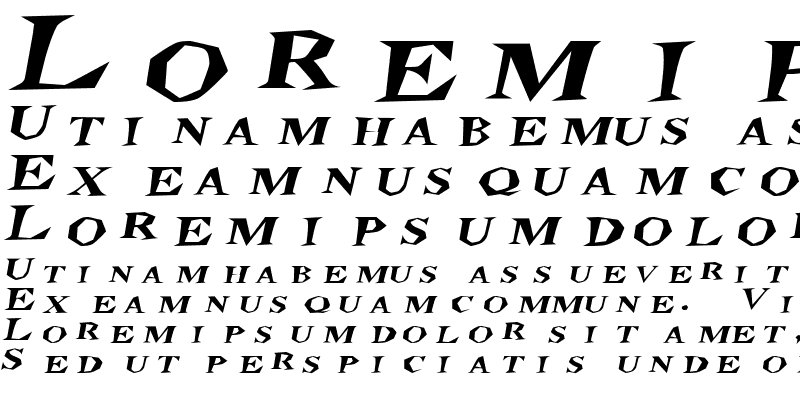 Sample of StegosaurusExtended Italic