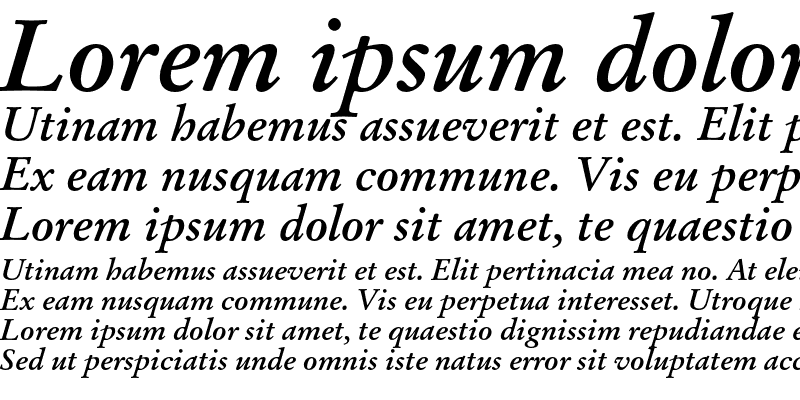 Sample of Stempel Garamond LT Std Bold Italic