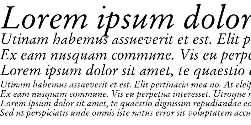 Sample of Stempel Garamond LT Std Italic