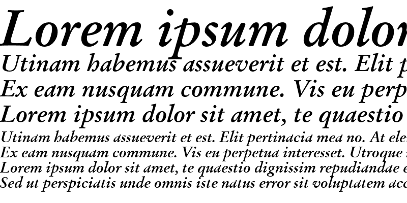 Sample of Stempel Garamond RomanOsF Bold Italic