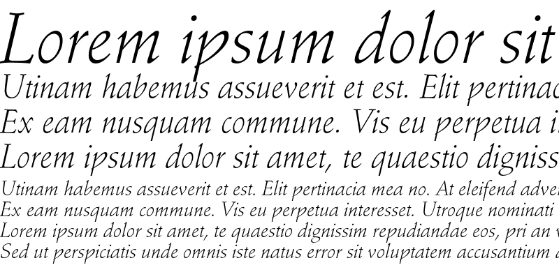 Sample of Stempel Schneidler Std Light Italic