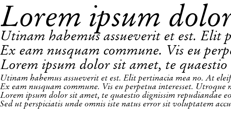 Sample of StempelGaramond LT Roman Italic