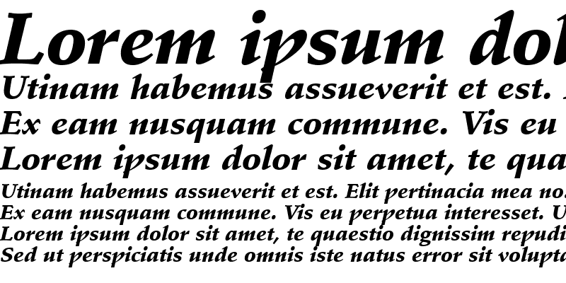 Sample of StempelSchneidler LT Medium Bold Italic