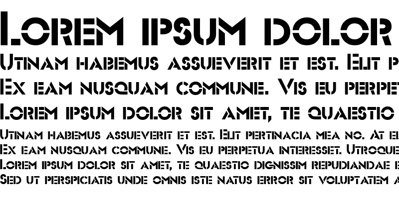 Sample of Stencil Sans Normal