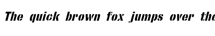 Preview of StencilSans Bold Italic