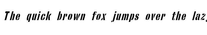 Preview of StencilSans Condensed Italic