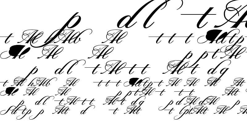 Sample of Sterling Script Swash Alts