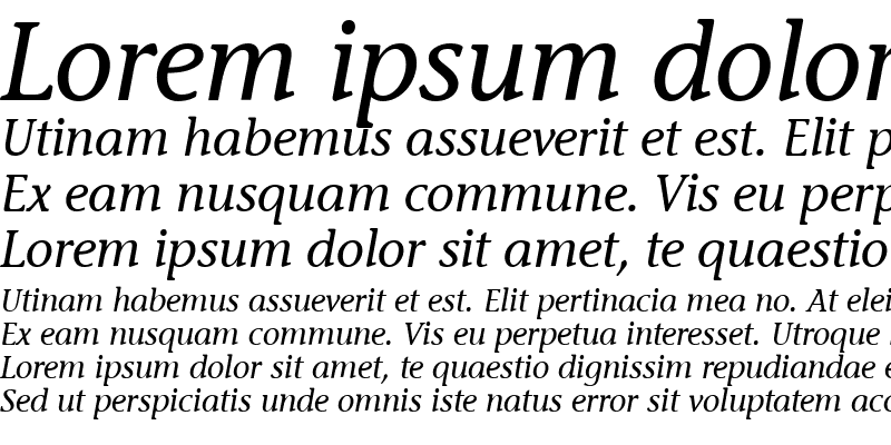 Sample of Stone Inf ITC Medium Italic