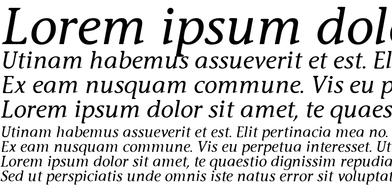 Sample of Stone Informal Italic