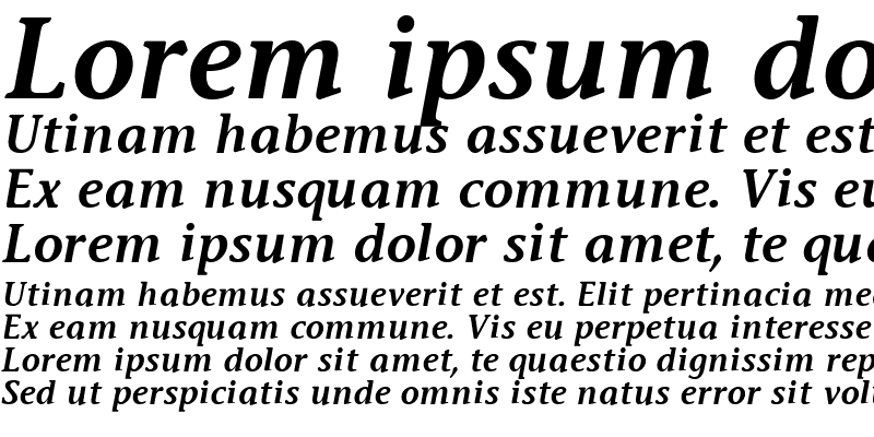 Sample of Stone Informal Semi Bold Italic