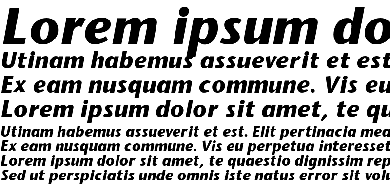 Sample of Stone Sans Bold Italic