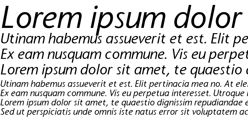 Sample of Stone Sans Italic