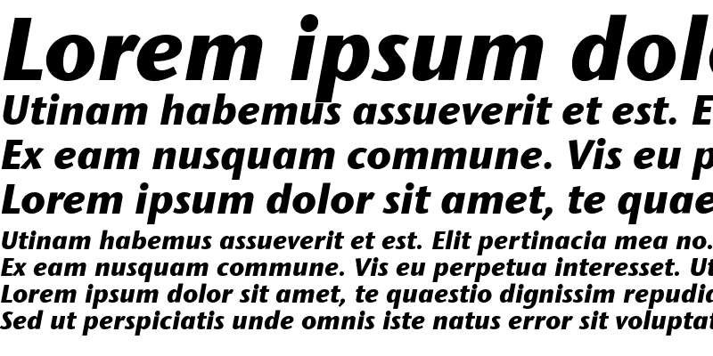 Sample of Stone Sans ITC Medium Bold Italic