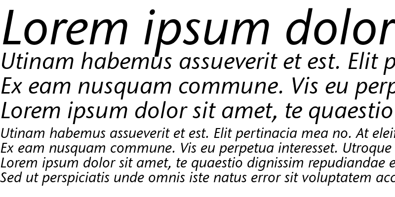Sample of Stone Sans ITC Medium Italic