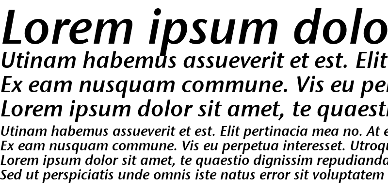 Sample of Stone Sans ITC Semi Italic