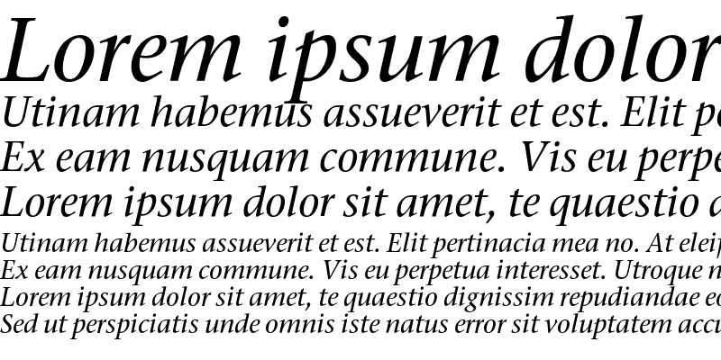 Sample of Stone Serif OS ITC Medium Italic
