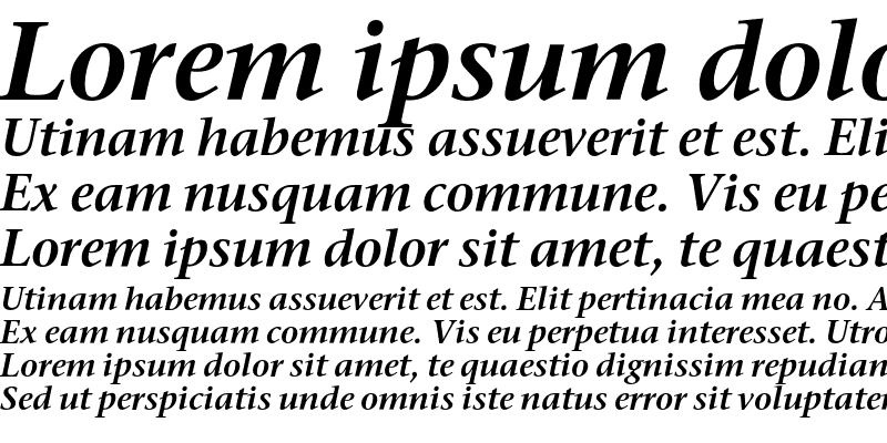 Sample of Stone Serif Sem OS ITC Italic