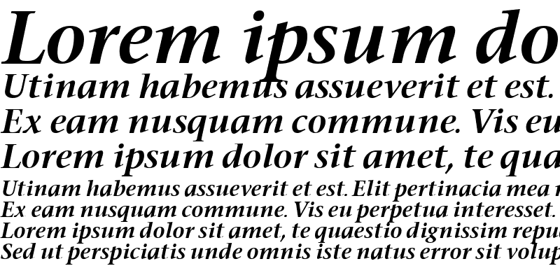 Sample of Stone Serif Semi Bold Italic