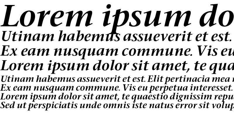 Sample of Stone SerifSemiBold Italic